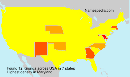 Surname Kirunda in USA