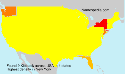 Surname Kittisack in USA