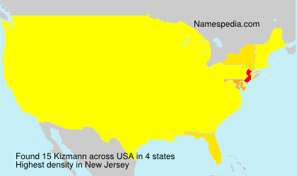 Surname Kizmann in USA