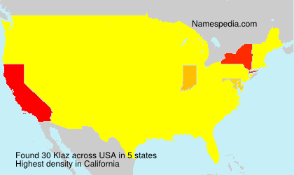 Surname Klaz in USA