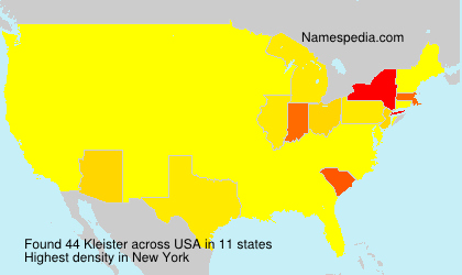 Surname Kleister in USA