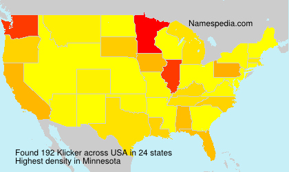 Surname Klicker in USA