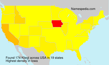 Surname Kliegl in USA