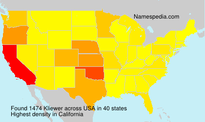 Surname Kliewer in USA