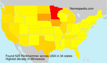 Surname Klinkhammer in USA