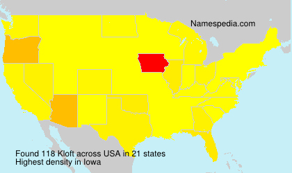 Surname Kloft in USA