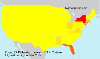 Surname Kluberdanz in USA