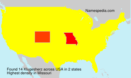Surname Klugesherz in USA