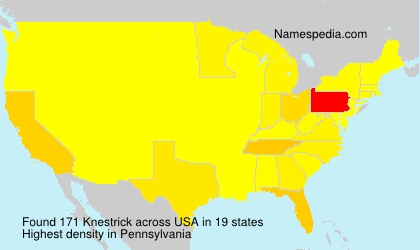 Surname Knestrick in USA