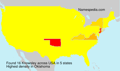 Surname Knowsley in USA