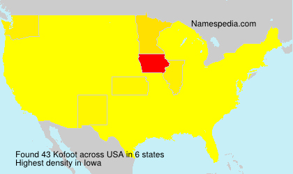 Surname Kofoot in USA