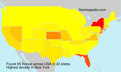Surname Koksal in USA