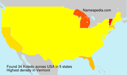 Surname Koledo in USA