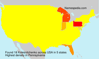 Surname Kolesnitchenko in USA