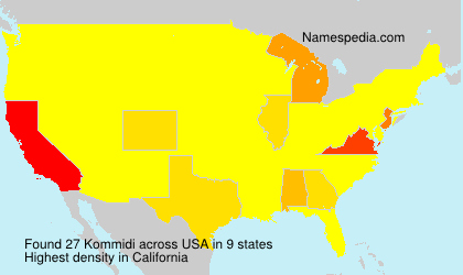 Surname Kommidi in USA