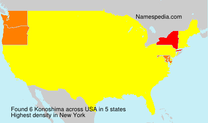 Surname Konoshima in USA