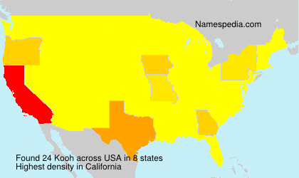Surname Kooh in USA
