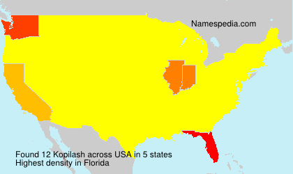 Surname Kopilash in USA