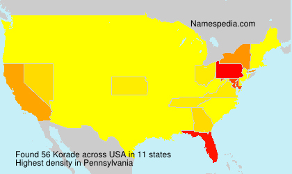 Surname Korade in USA