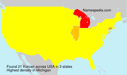 Surname Korcari in USA