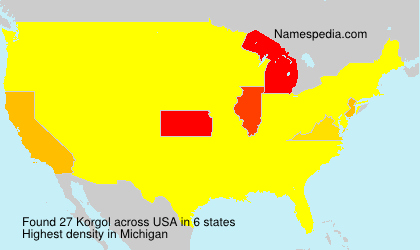 Surname Korgol in USA