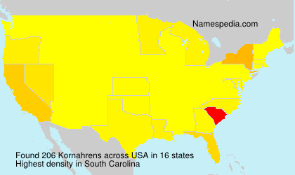 Surname Kornahrens in USA