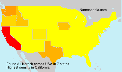 Surname Korock in USA