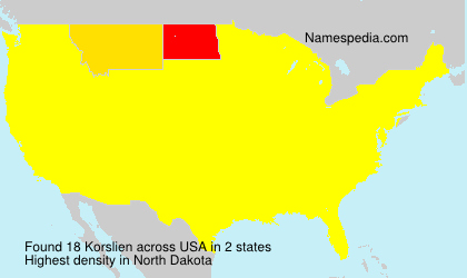 Surname Korslien in USA