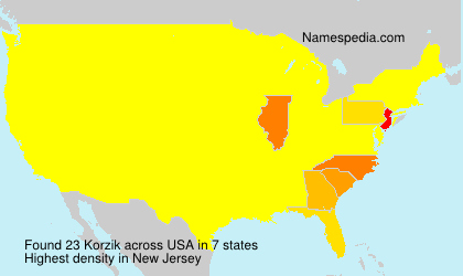 Surname Korzik in USA