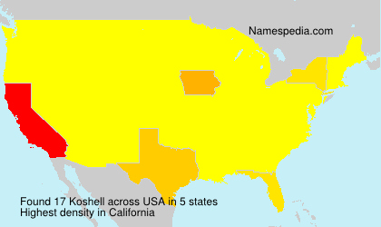 Surname Koshell in USA