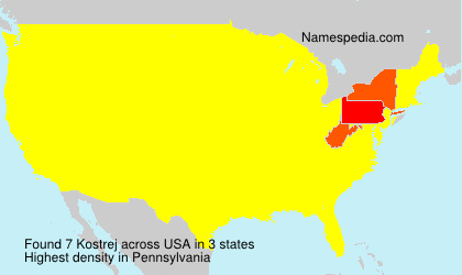 Surname Kostrej in USA