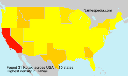Surname Kotaki in USA