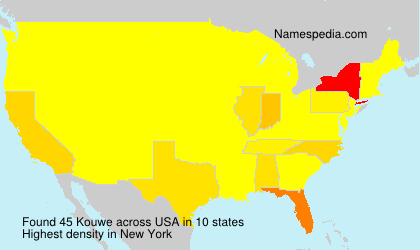 Surname Kouwe in USA
