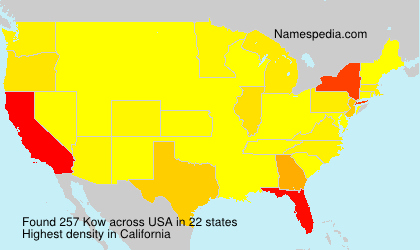 Surname Kow in USA