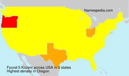 Surname Kozeni in USA