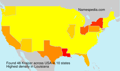 Surname Krajcer in USA