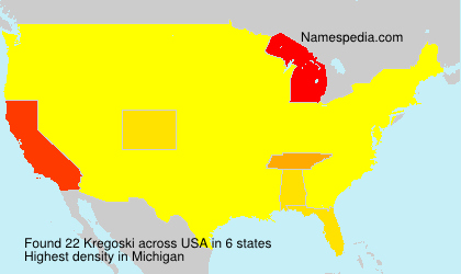 Surname Kregoski in USA