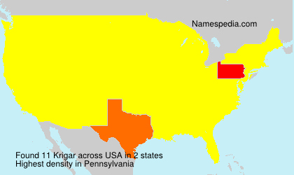 Surname Krigar in USA