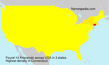 Surname Kriscenski in USA