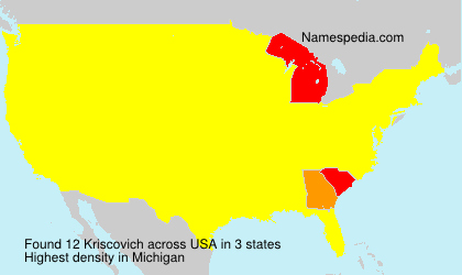 Surname Kriscovich in USA