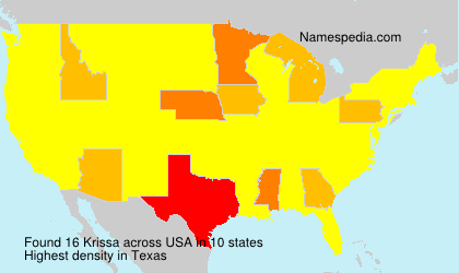 Surname Krissa in USA