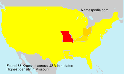 Surname Kruessel in USA