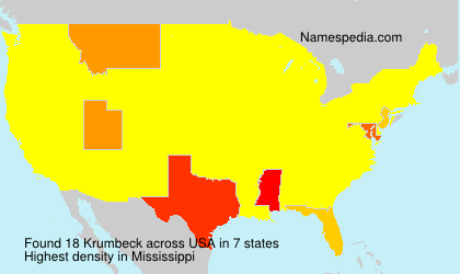 Surname Krumbeck in USA