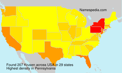 Surname Krusen in USA