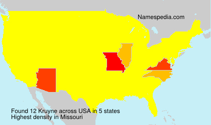 Surname Kruyne in USA