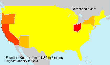 Surname Kudroff in USA