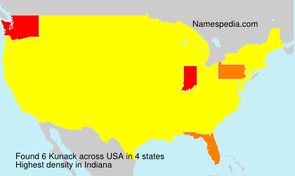 Surname Kunack in USA