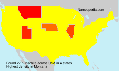 Surname Kunschke in USA