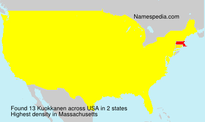 Surname Kuokkanen in USA