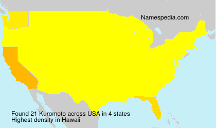 Surname Kuromoto in USA